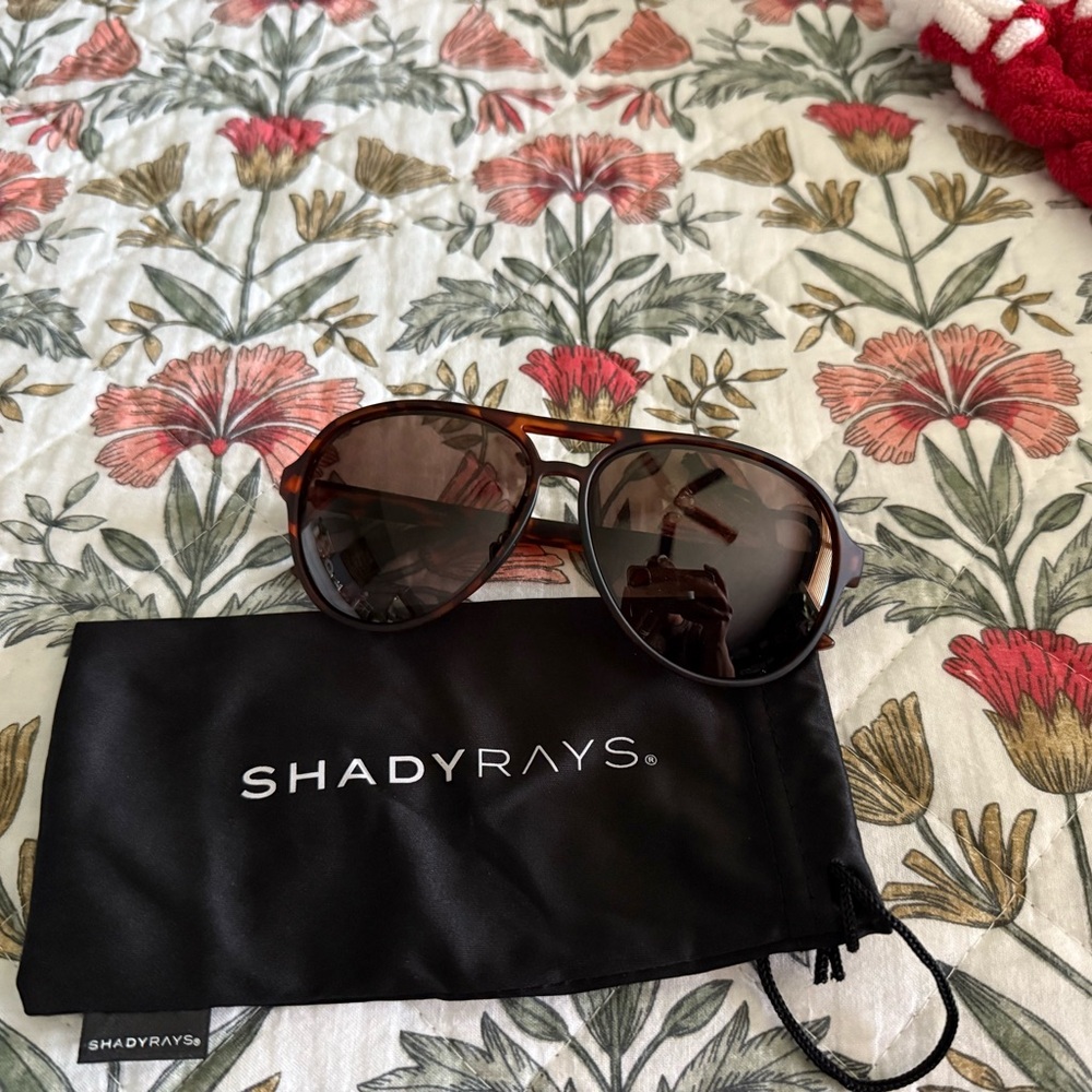 Shady Rays Brown Aviator Sunglasses